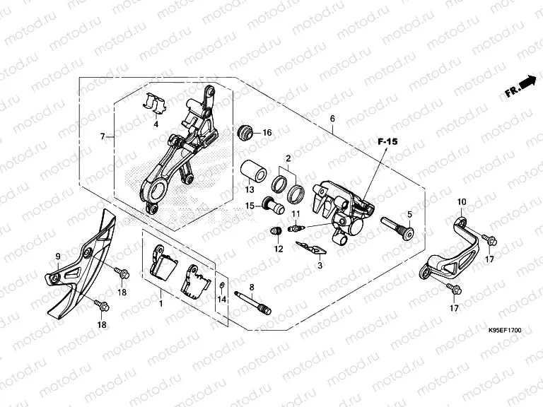 F-17 REAR BRAKE CALIPER