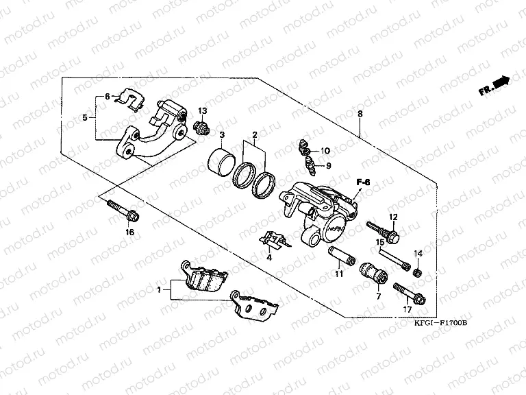 F-17 REAR BRAKE CALIPER