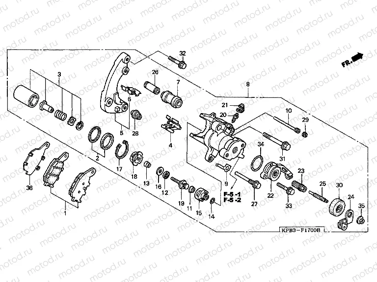 F-17 REAR BRAKE CALIPER