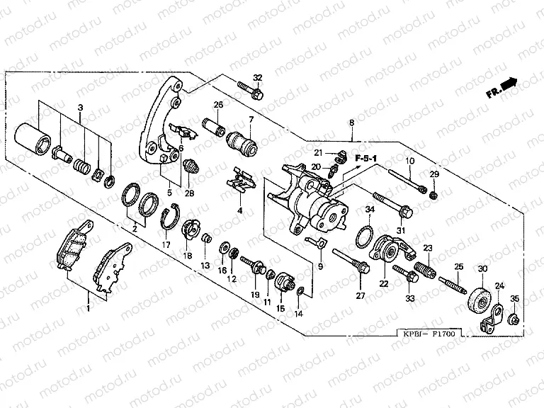 F-17 REAR BRAKE CALIPER