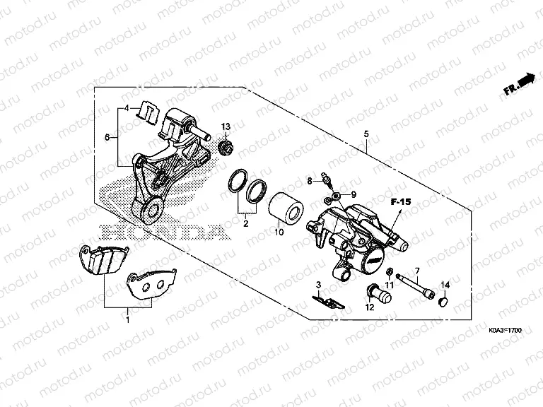 F-17 REAR BRAKE CALIPER