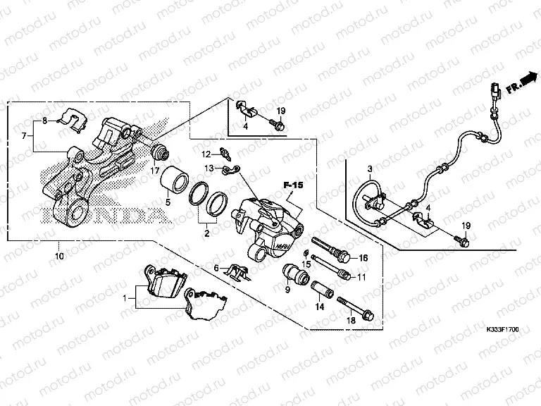F-17 REAR BRAKE CALIPER
