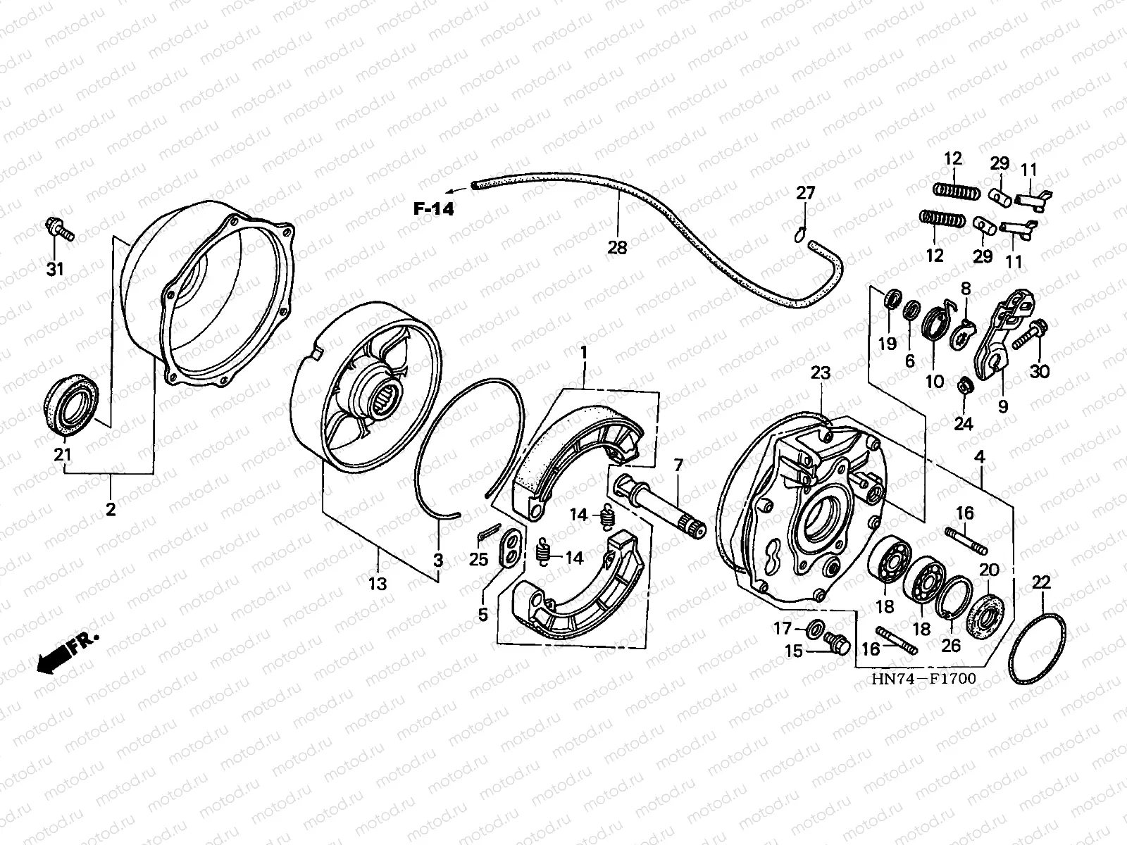 F-17 REAR BRAKE PANEL