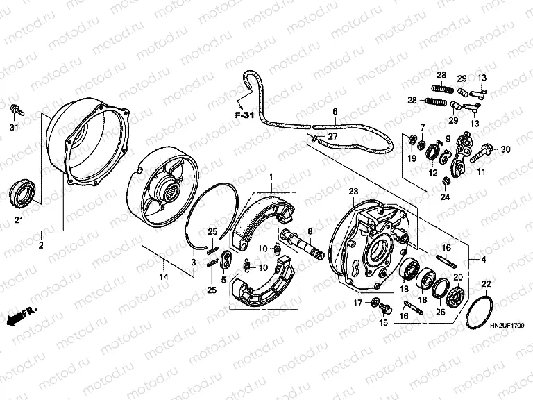 F-17 REAR BRAKE PANEL
