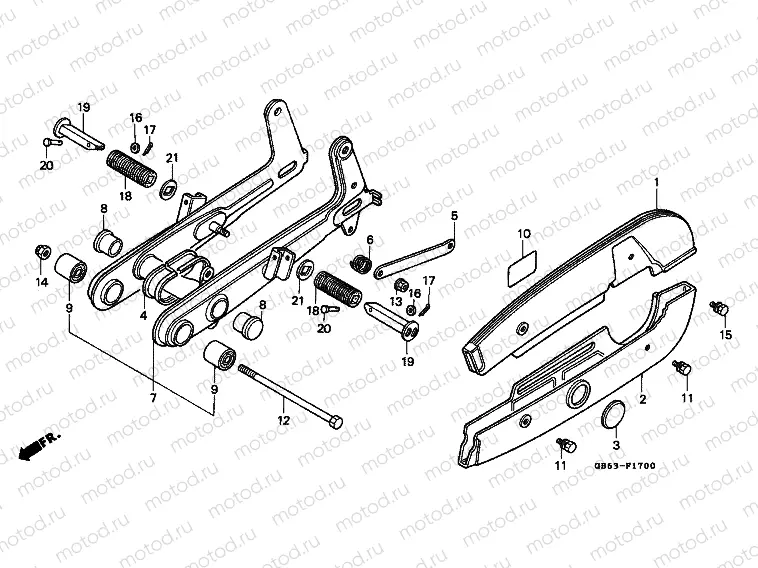 F-17 REAR FORK / CHAIN ​​CABINET (C90C)
