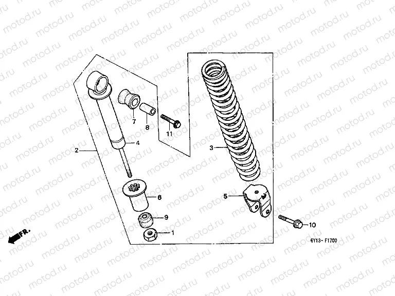 F-17 REAR SHOCK ABSORBER