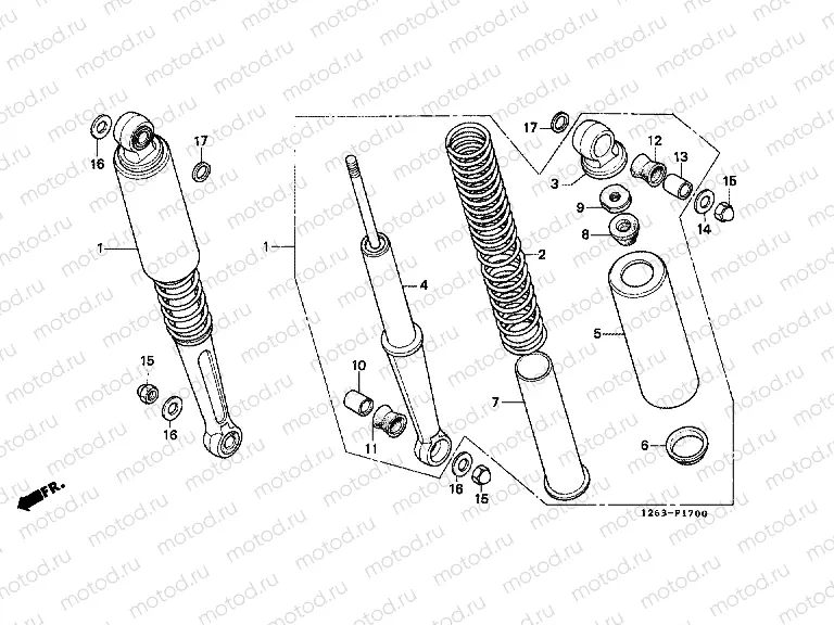 F-17 REAR SHOCK ABSORBER (ST50C)
