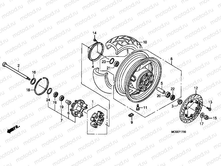 F-17 REAR WHEEL