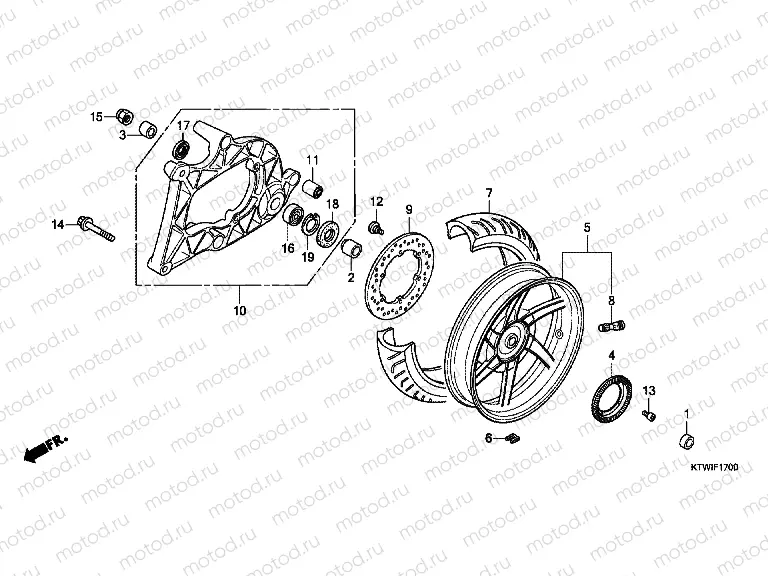 F-17 REAR WHEEL / SWING