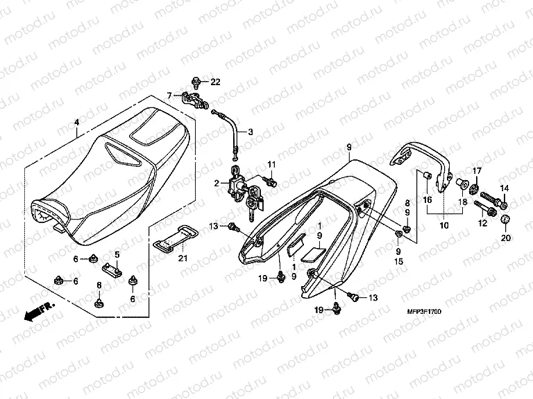 F-17 SEAT / REAR ENGINE HOUSING