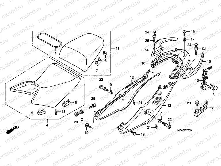 F-17 SEAT / REAR ENGINE HOUSING