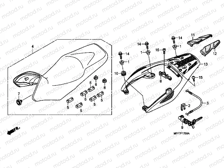F-17 SEAT / REAR HOLDER