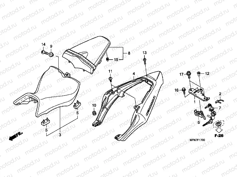 F-17 SEAT / SEAT ARM