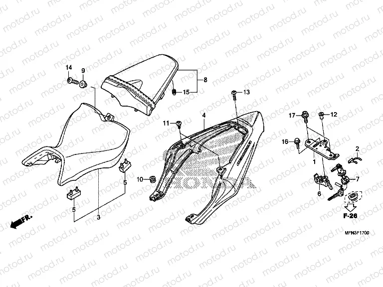 F-17 SEAT / SEAT ARM