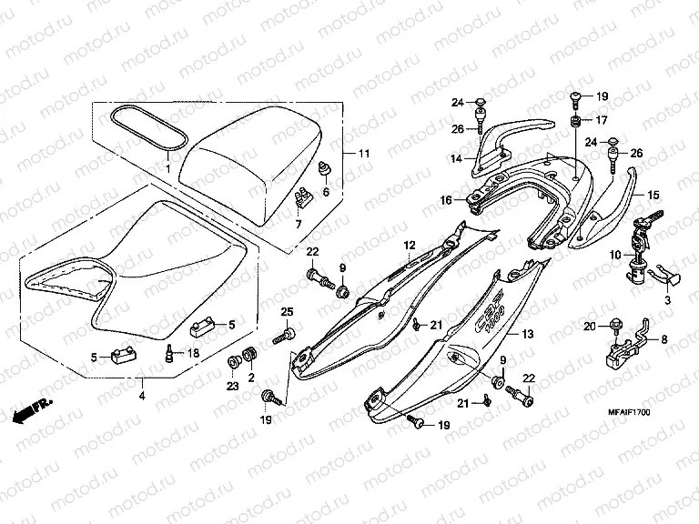F-17 SEAT / SEAT ARM