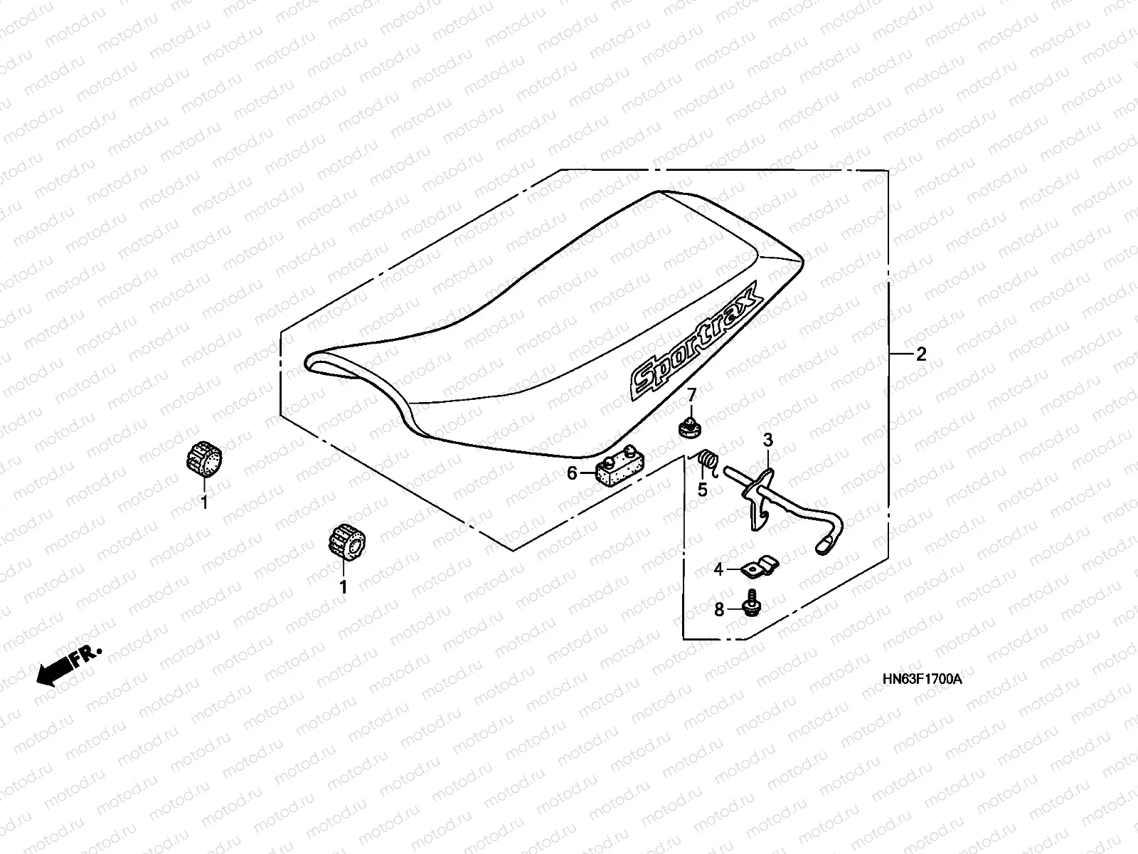 F-17 SEAT (TRX250EX1/2/3/4/5)