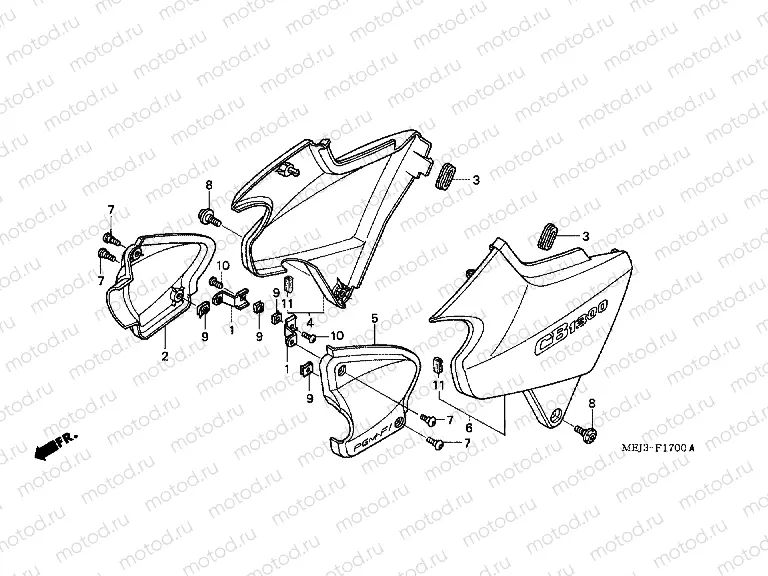 F-17 SIDE COVER (CB1300F / F1)