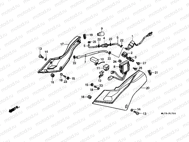 F-17 SIDE COVER / FUEL PUMP / RECTIFIER