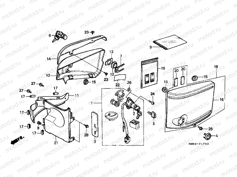 F-17 SIDE COVER / KEY KIT