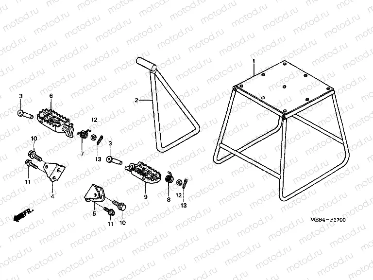 F-17 SUPPORT / FOOTREST
