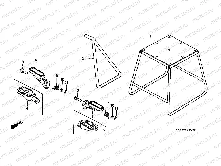 F-17 SUPPORT / FOOTREST