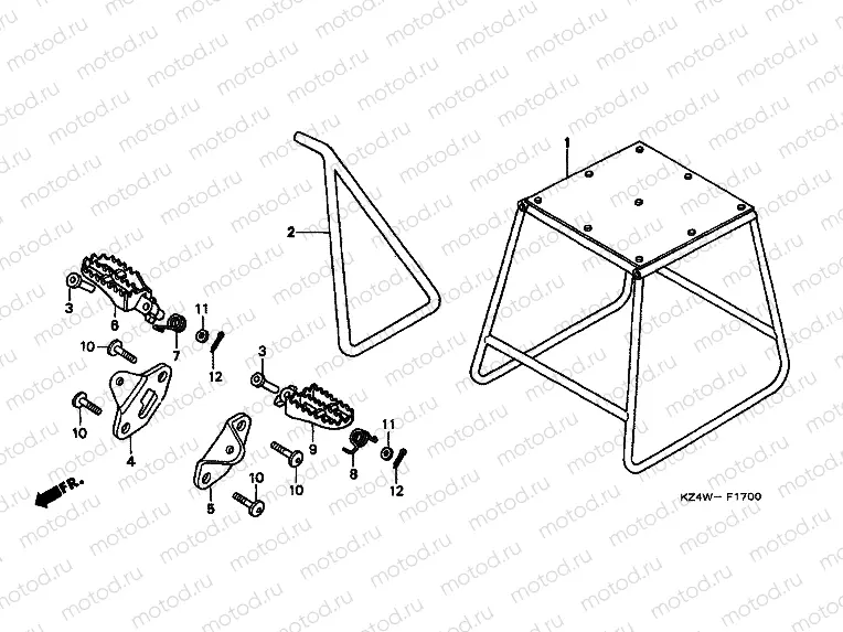 F-17 SUPPORT / FOOTREST