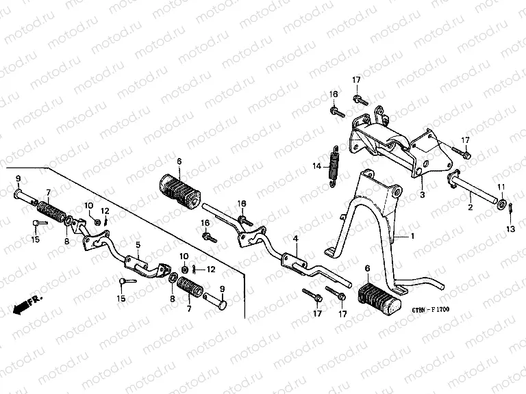 F-17 SUPPORT / FOOTREST
