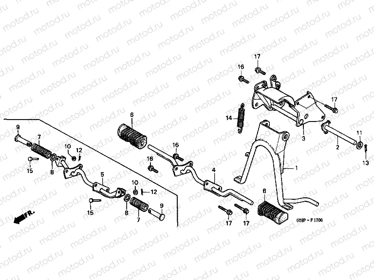 F-17 SUPPORT / FOOTREST