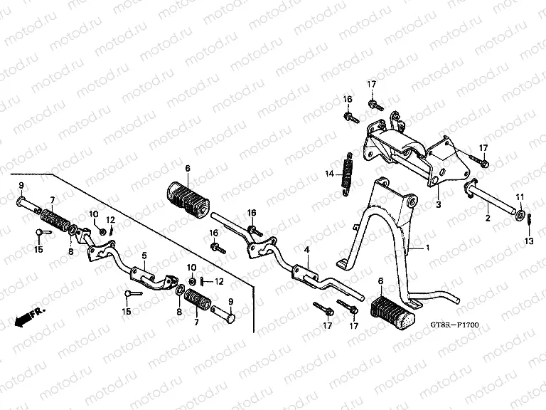 F-17 SUPPORT / FOOTREST