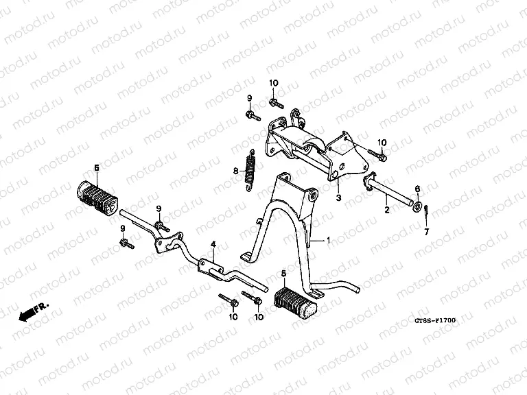 F-17 SUPPORT / FOOTREST