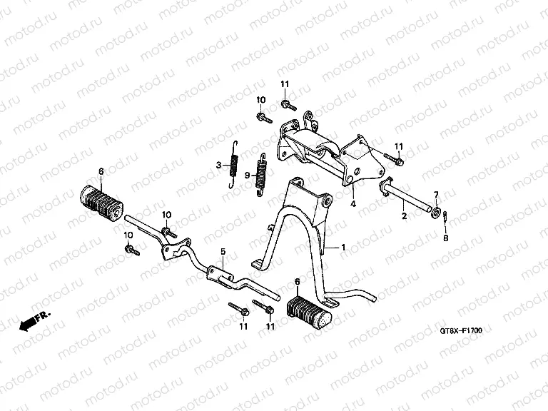 F-17 SUPPORT / FOOTREST