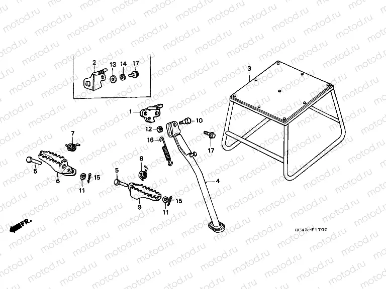 F-17 SUPPORT / FOOTREST