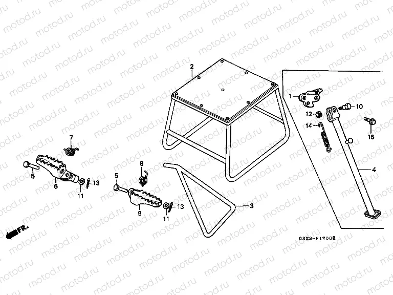 F-17 SUPPORT / FOOTREST