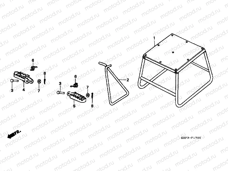 F-17 SUPPORT / FOOTREST