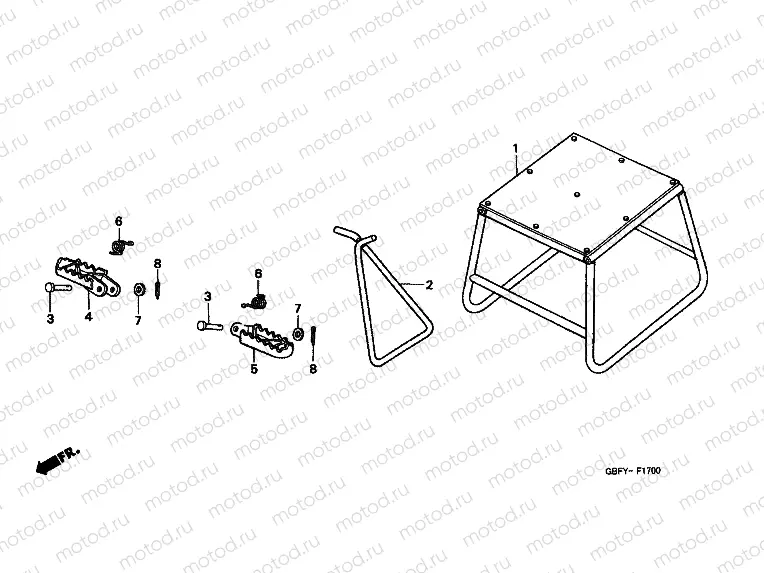 F-17 SUPPORT / FOOTREST