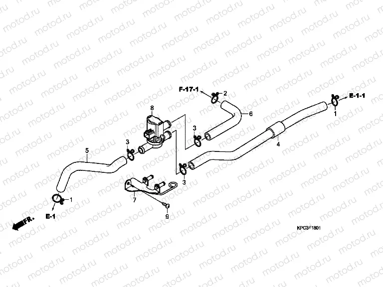 F-18-1 AIR BLOW CONTROL VALVE (XL125V7 / 8)