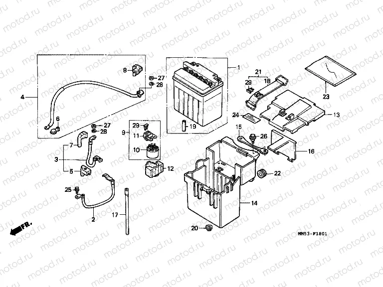 F-18-1 BATTERY (CBR1000FK)