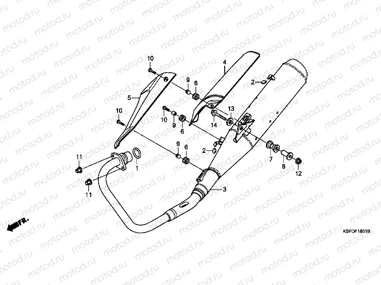 F-18-1 EXHAUST DRUM (CBF150MB / MC)