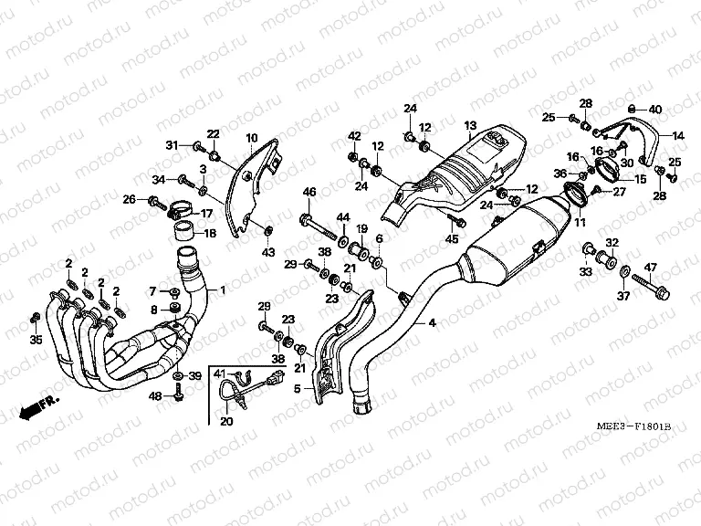 F-18-1 EXHAUST DRUM (CBR600RR5 / 6)