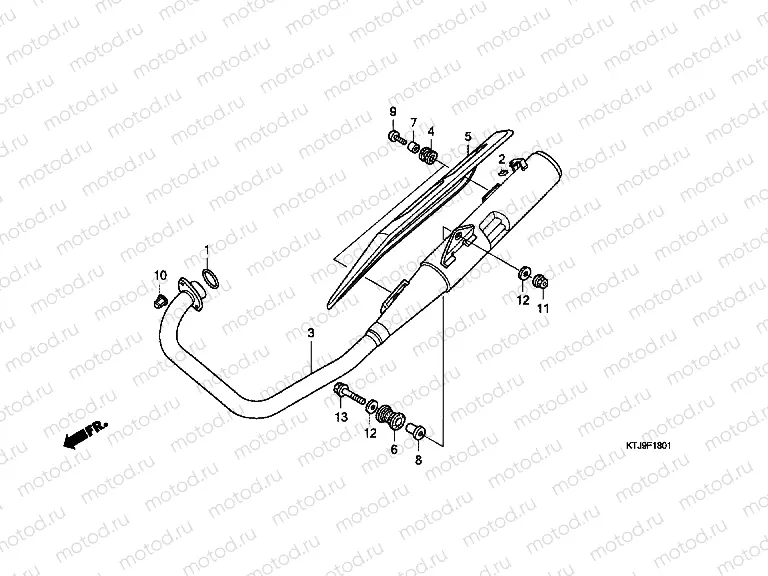 F-18-1 EXHAUST DRUM (CGR125SHA, B)