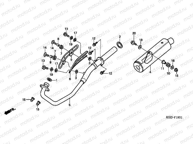 F-18-1 EXHAUST DRUM (FS1254 / 5/6/8)