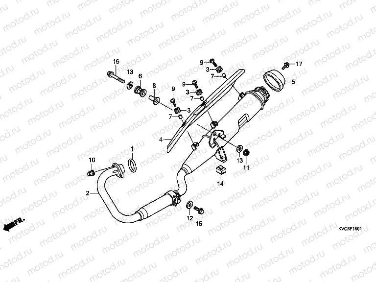 F-18-1 EXHAUST DRUM (GLH125SH)