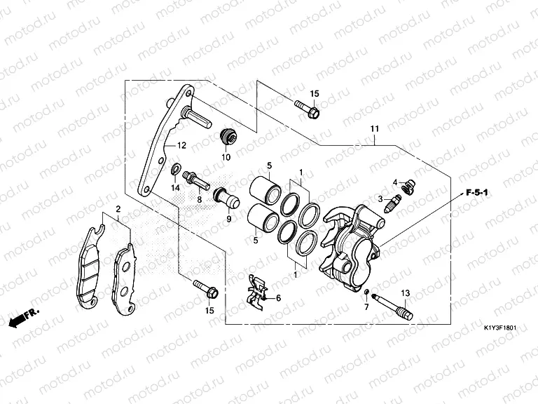 F-18-1 FRONT BRAKE CALIPER