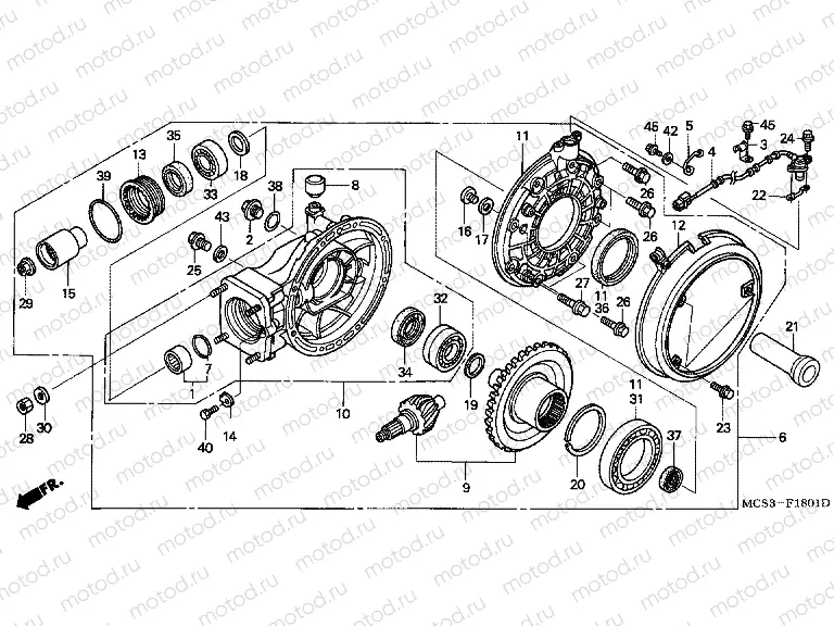 F-18-1 MAIN GEAR DRIVE GEAR (ST1300A)