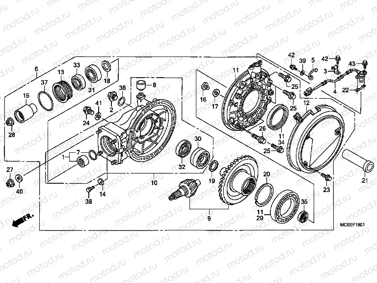 F-18-1 MAIN GEAR DRIVE GEAR (ST1300A)