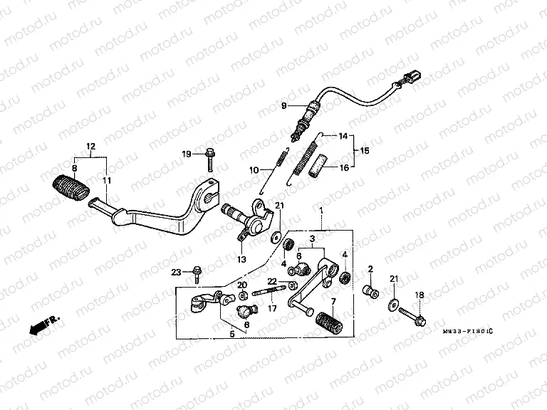F-18-1 PEDAL (CB750F2)
