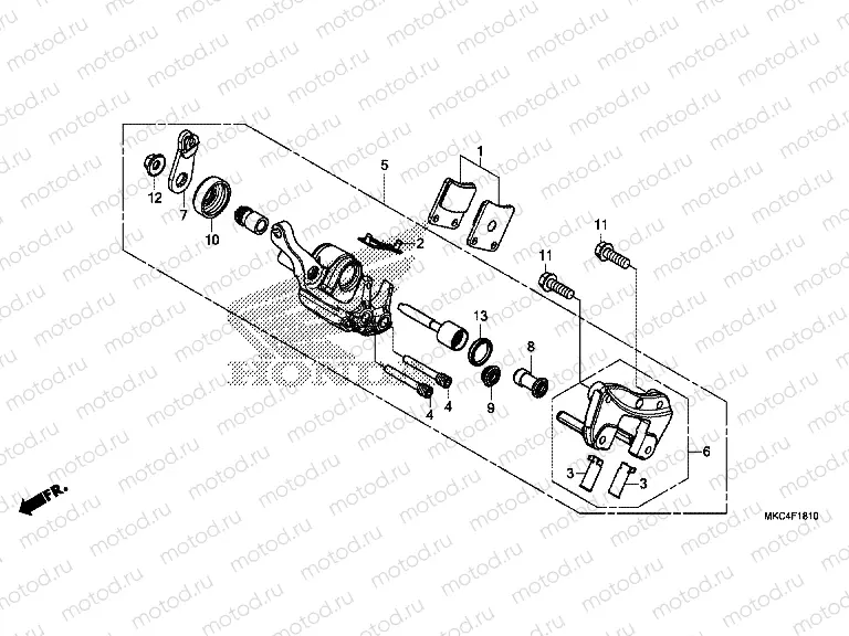 F-18-10 PARKING BRAKE CALIPER