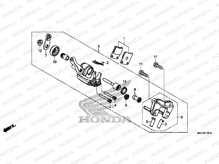 F-18-10 PARKING BRAKE CALIPER