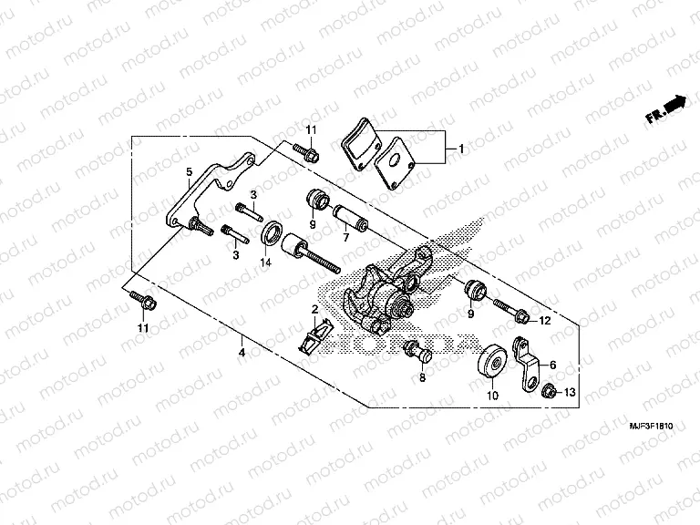 F-18-10 PARKING BRAKE CALIPER