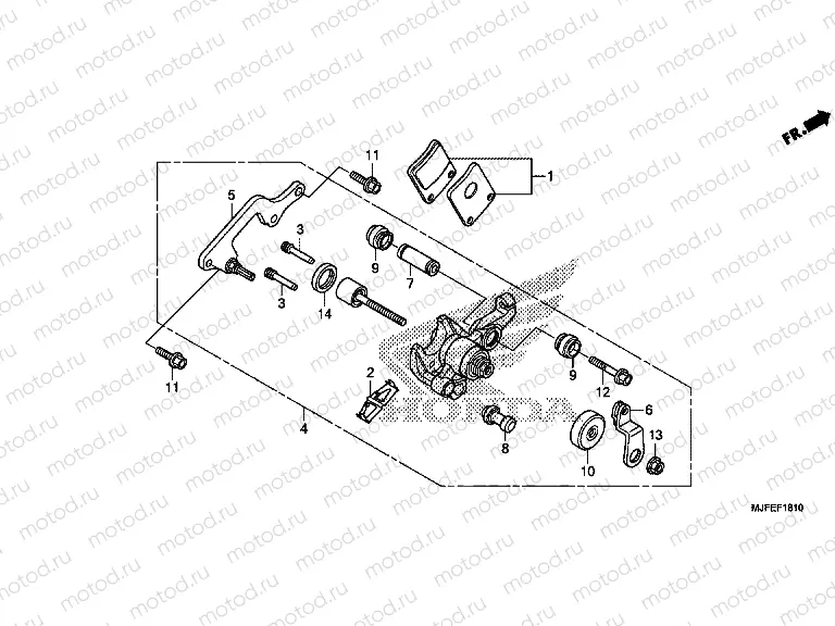 F-18-10 PARKING BRAKE CALIPER